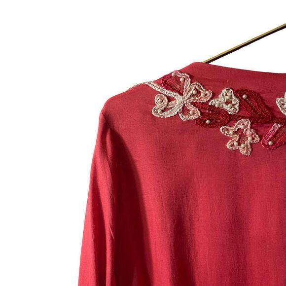 Soft Surrounding Floral Crush Beaded Embroidered Boho Tunic Embellished Top NWT - Picture 10 of 14